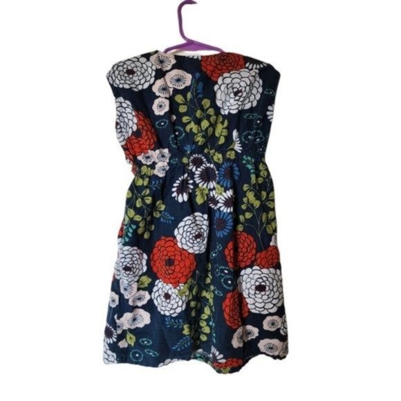 Tea Collection Whale Blue Lily Pond Surplice Dress Size 5 Years Floral True Wrap - Picture 5 of 6